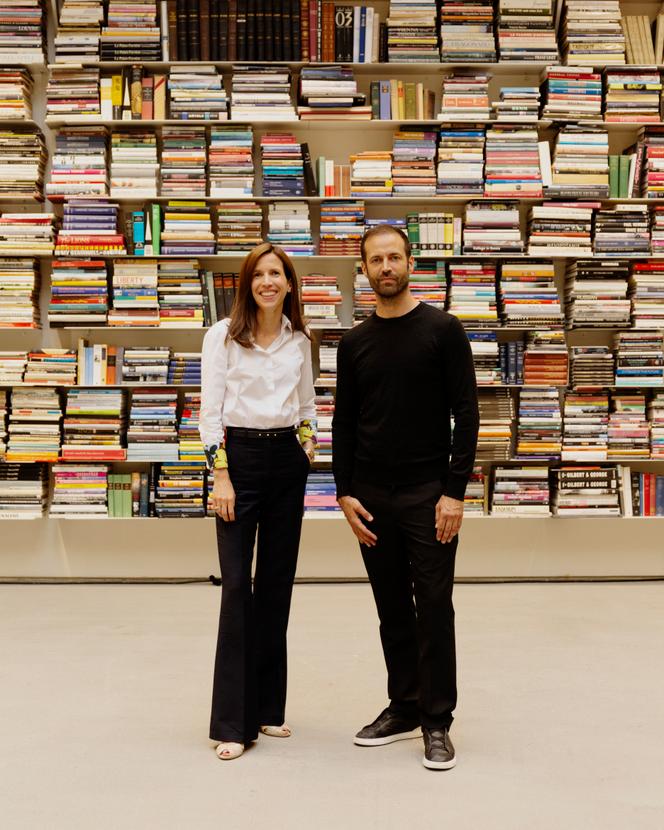 Solenne du Haÿs Mascré and Benjamin Millepied at the launch of the Paris Dance Project at the 7L bookstore, in Paris, on May 30, 2023.