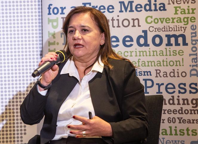 Journalist Cigdem Toker, in Berlin, in 2018. She was targeted for having declared, during the election night, that 