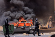 Clashes between supporters of Ousmane Sonko and security forces in Dakar, June 1, 2023.