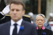 Emmanuel Macron et Elisabeth Borne, à Paris, le 8 mai 2023.