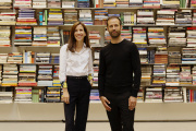 Solenne du Haÿs Mascré and Benjamin Millepied during the launch of the Paris Dance Project at the 7L bookshop in Paris on May 30, 2023.