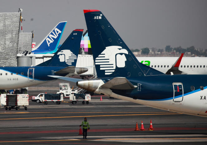 Le tarmac de l’aéroport Benito-Juarez, à Mexico, le 19 janvier.