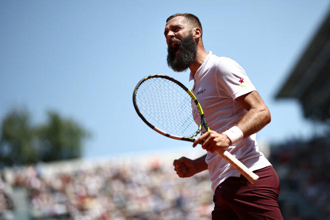 Benoît Paire during the match against Cameron Norrie at Roland-Garros, Monday May 29, 2023.