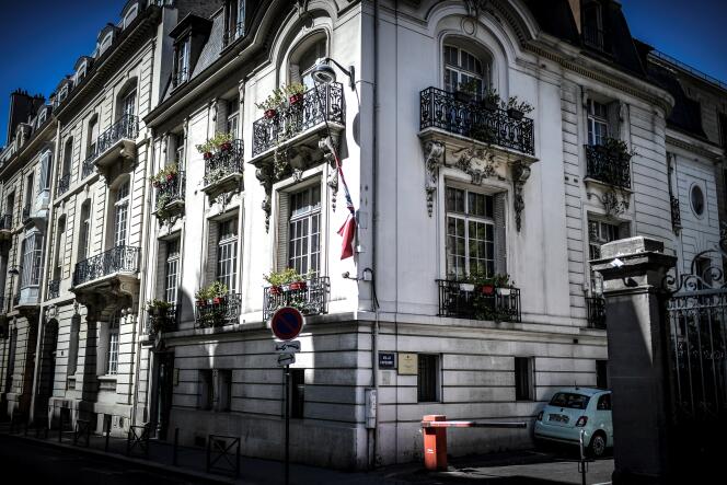 La Embajada de Líbano en París, en agosto de 2020.