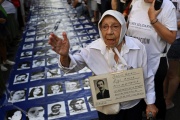 Adelina Lara Molina, member of the Mothers of the Plaza de Mayo, in Buenos Aires, on March 24, 2023.