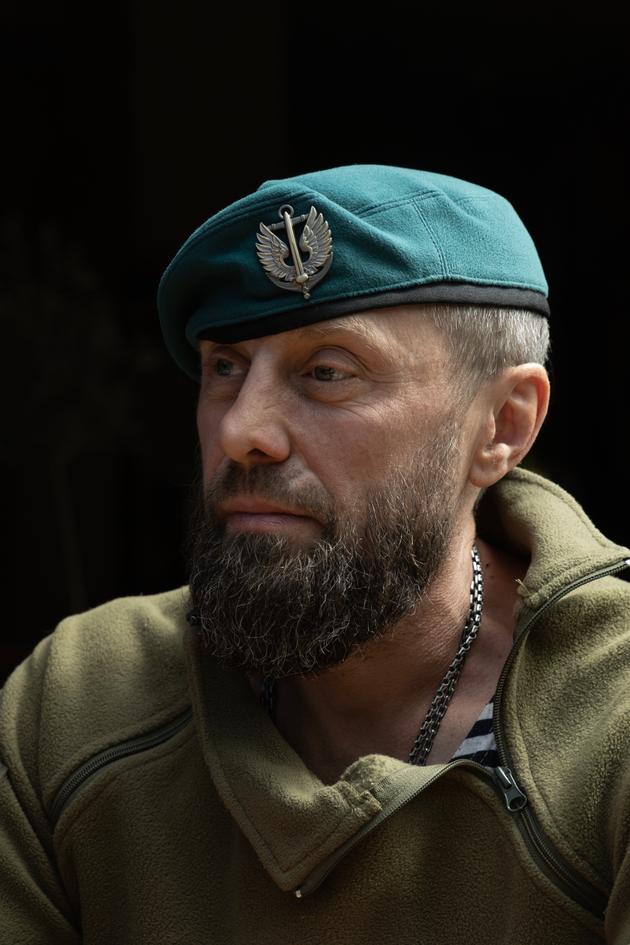 Rouslan Poustovoit, sargento de la Brigada de Infantería de Marina 35 de Mariupol, en Mykolaiv (Ucrania), 23 de mayo de 2023.