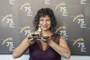 Julia Murat au festival du film de Locarno, en Suisse, en août 2022. 