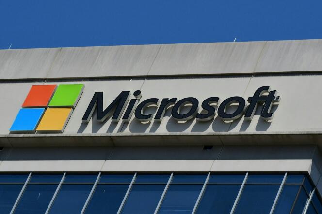 Un des sièges de Microsoft à Chevy Chase (Maryland), en mai 2021.