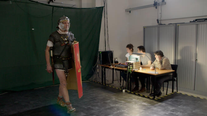 Motion capture laboratory on the filming of the documentary 
