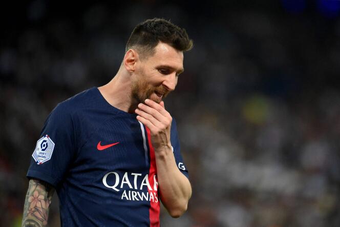 Lionel Messi por última vez con la camiseta del PSG, el 3 de junio de 2023, en el Parque de los Príncipes, ante el Clermont.