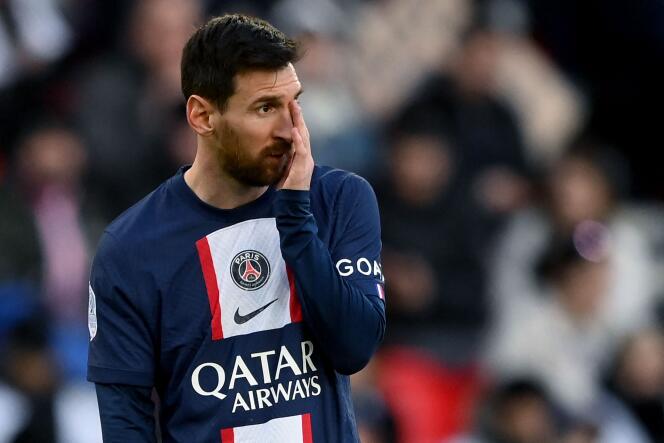 Lionel Messi, durante el partido PSG-Stade Rennes, en el Parc des Princes el 19 de marzo de 2023.