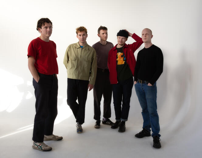 The Squid group, in January.  From left to right: Laurie Nankivell, Anton Pearson, Louis Borlase, Ollie Judge, Arthur Leadbetter.