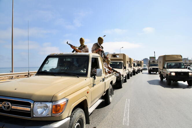 Des soldats loyaux au « gouvernement d’union nationale », à Tripoli, en mai 2022.