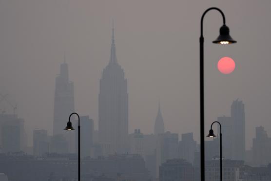 Los cielos de Nueva York invadidos por el humo de los incendios canadienses, 7 de junio.