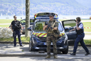 At the scene of the knife attack in Annecy, France, on June 8, 2023.