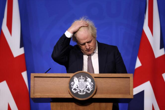 Boris Johnson à Londres, le 27 novembre 2021.