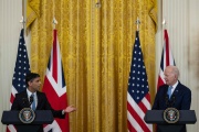 Joe Biden, le président américain, et Rishi Sunak, le premier ministre britannique, à la Maison Blanche, à Washington, le 8 juin 2023.