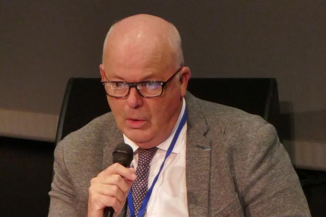 Emmanuel Vigneron, au Festival International de géographie, en octobre 2020, à Saint-Dié-des-Vosges (Vosges).