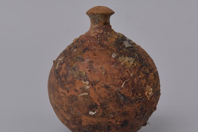 This object, dating from the 17th century, was found in an old Louis XIV vessel off the coast of Toulon, France, in 2022.