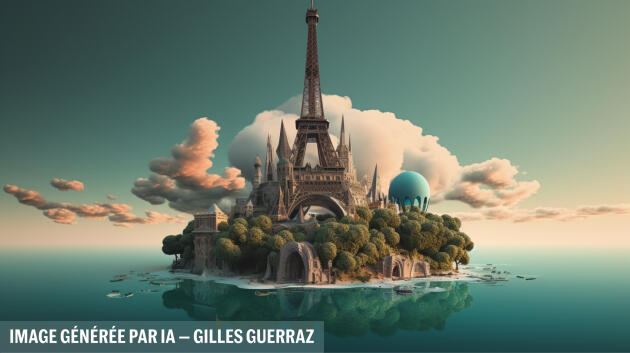 Paris transformé en île : c’est l’idée que le réalisateur Gilles Guerraz souhaitait montrer à un possible futur client.