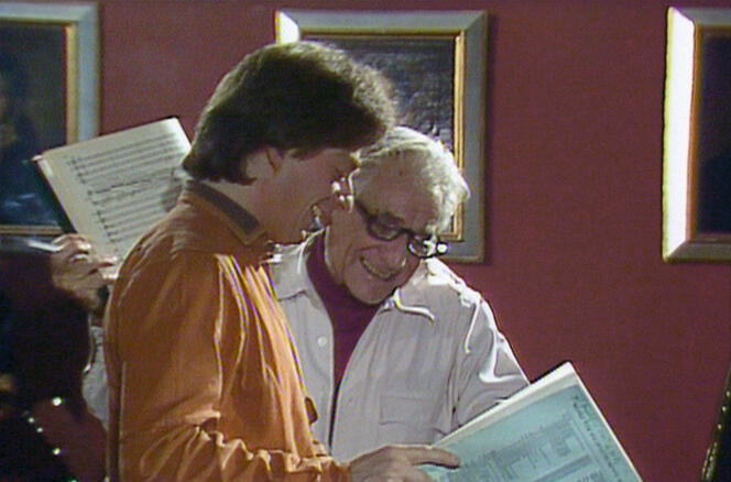 Krystian Zimerman and Leonard Bernstein, in Vienna in 1984. 