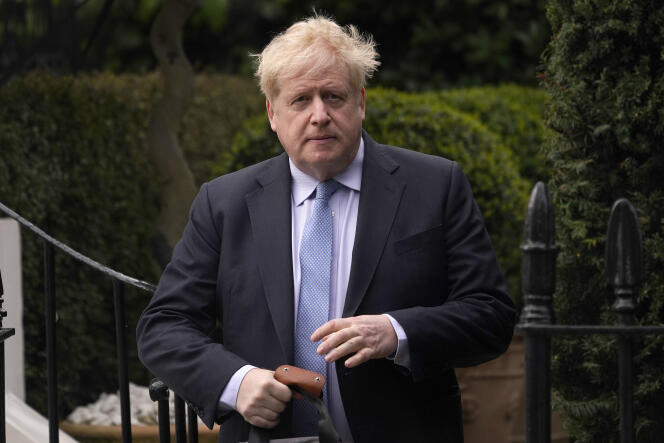 Boris Johnson, à Londres (Royaume-Uni), le 22 mars 2023.