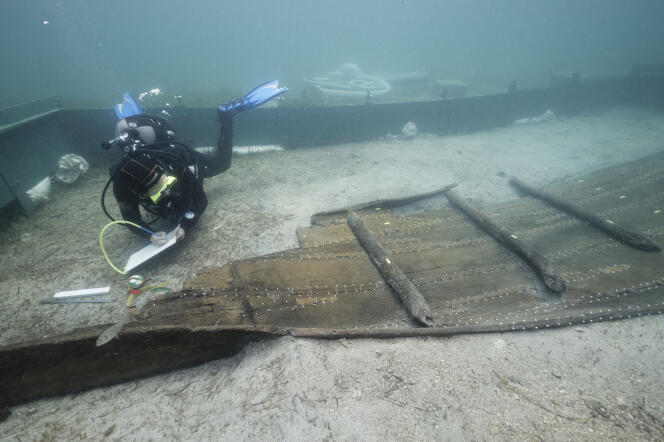 L’épave découverte dans la baie de Zambratija, en Croatie.