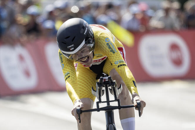 Mattias Skjelmose won the Tour de Suisse in Abtwil on Sunday June 18, 2023.