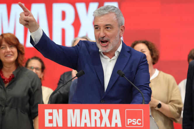 El candidato socialista a la alcaldía de Barcelona (España), Jaume Collboni, 28 de mayo de 2023. (Foto Lluis GENE / AFP)