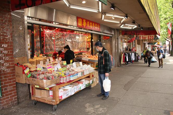 A street in Chinatown in Vancouver, Canada on May 28, 2020.