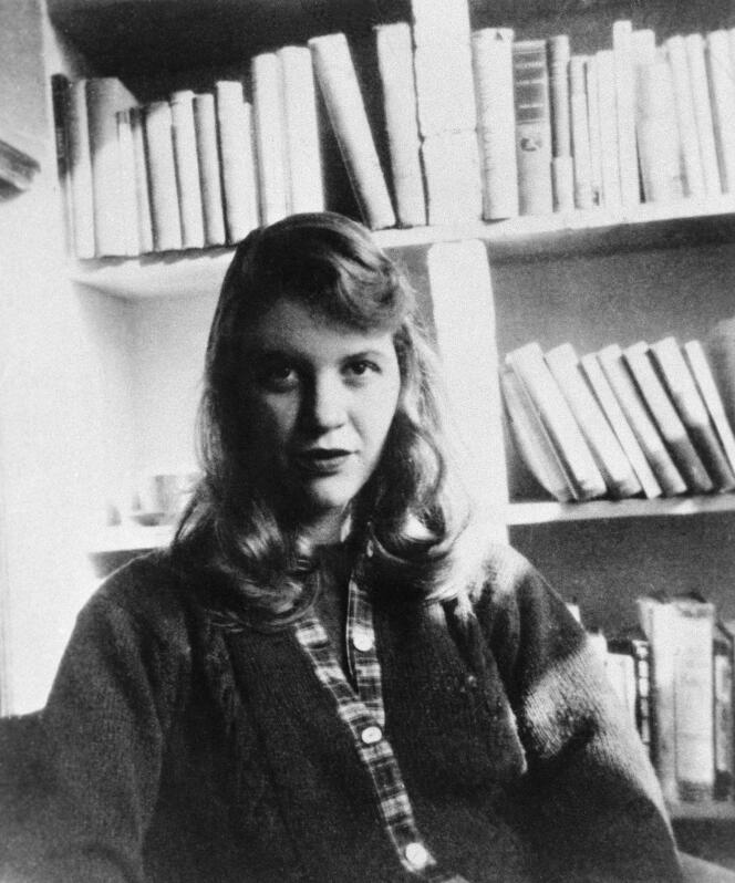 Sylvia Plath at home in 1950.