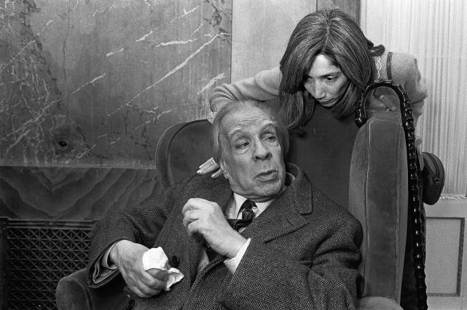 Jorge Luis Borges and his wife, Maria Kodama, in Rome in 1981.