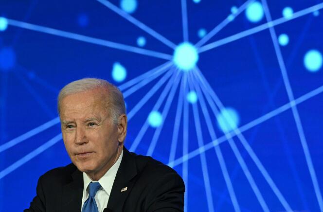 Le président des Etats-Unis, Joe Biden, durant une condéference à San Francisco, en Californie, le 20 juin 2023.