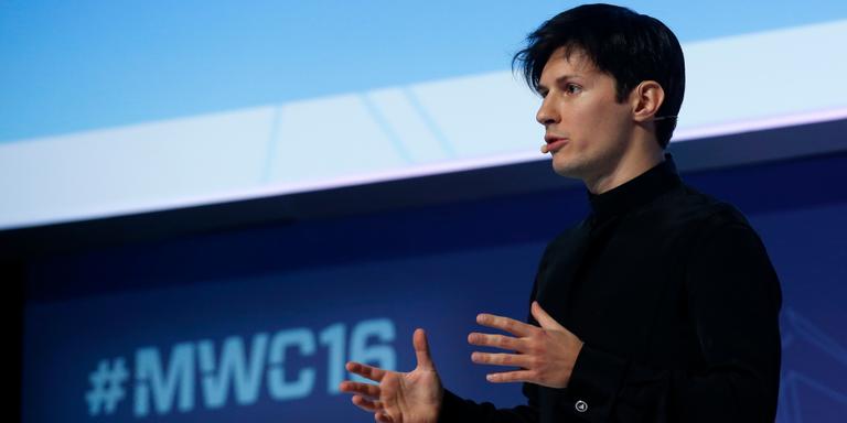 Founder and CEO of Telegram Pavel Durov delivers a keynote speech during the Mobile World Congress in Barcelona, Spain February 23, 2016. REUTERS/Albert Gea