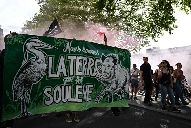 Manifestation après la dissolution des Soulevements de la Terre, le 21 juin à Nantes.