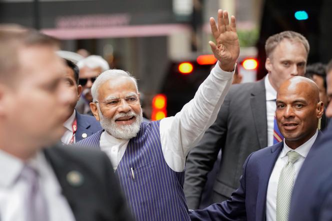 Indian Prime Minister Narendra Modi upon his arrival in New York on June 20, 2023.