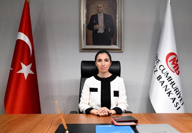 Hafize Gaye Erkan, new governor of the central bank of Turkey, in Ankara, June 9, 2023.