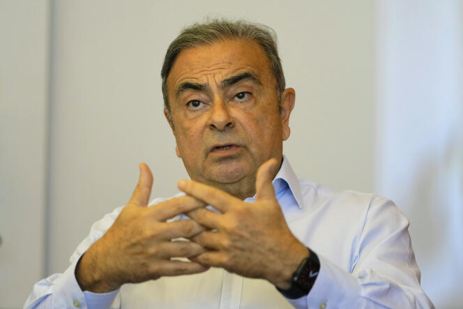 Carlos Ghosn, exdirector ejecutivo de Renault-Nissan, durante una entrevista con la agencia de noticias Associated Press, en Beirut, Líbano, el 23 de junio de 2023.