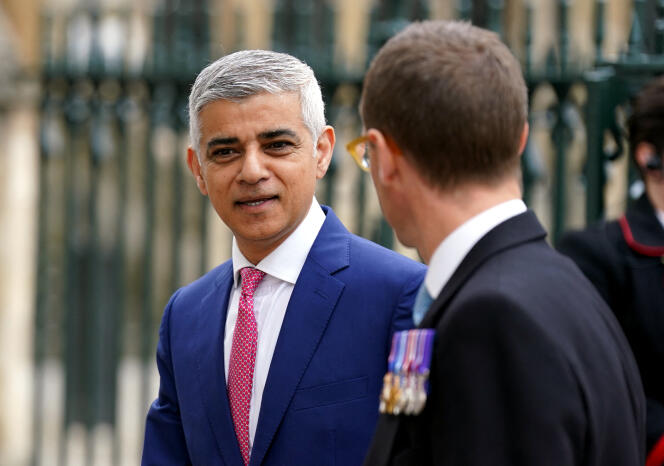 London Mayor Sadiq Khan arrives at Westminster Abbey ahead of the coronation of King Charles III in London on May 6, 2023.