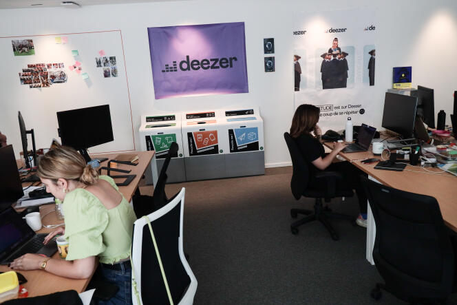 Les locaux de Deezer France, à Paris, le 21 juin 2023. 