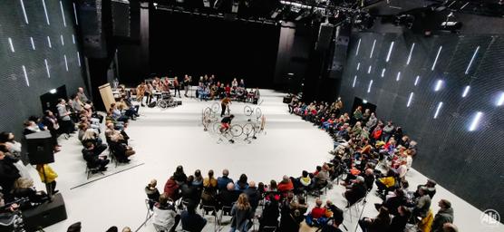 La sala de espectáculos en el sitio de Meisenthal, en Moselle.