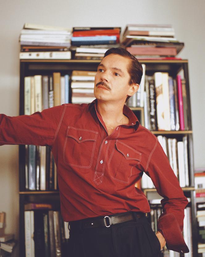 Elie Top in front of his library, June 22, in Paris.