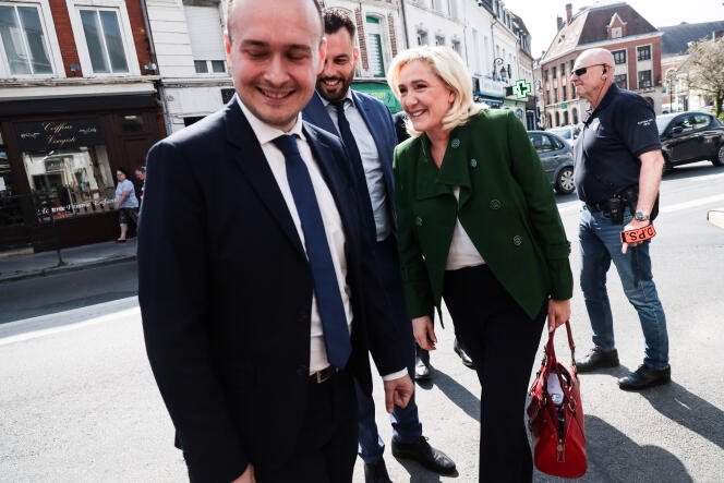 Marine le Pen, en Saint-Pol-sur-Ternoise (Pas-de-Calais), el 1 de junio de 2023. 