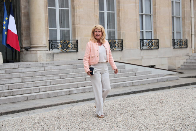  La ministre Dominique Faure participe à la rencontre des maires et du président, à l’Elysée, le 4 juillet 2023. 