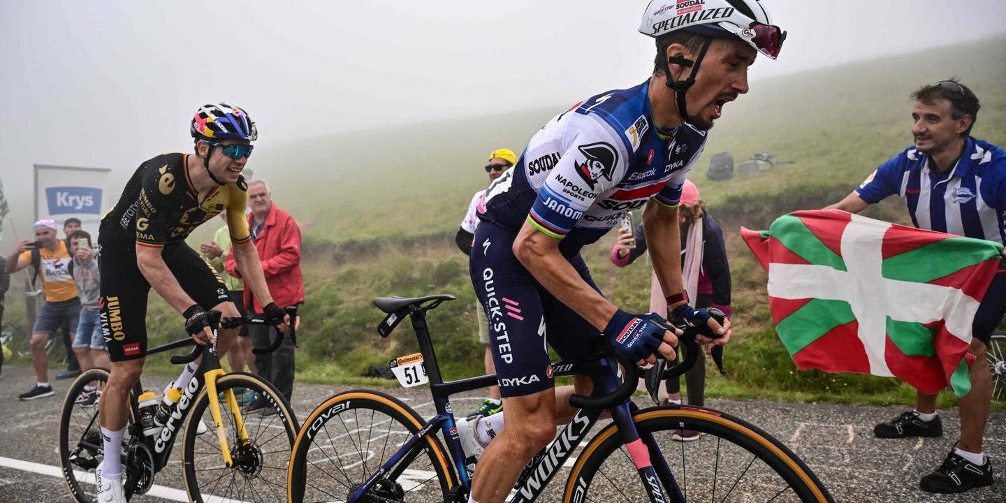 el pelotón atacando los Pirineos, explicación en curso entre favoritos