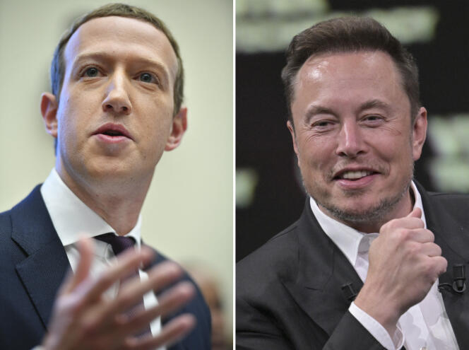 El metajefe Mark Zuckerberg y el dueño de Twitter Elon Musk.