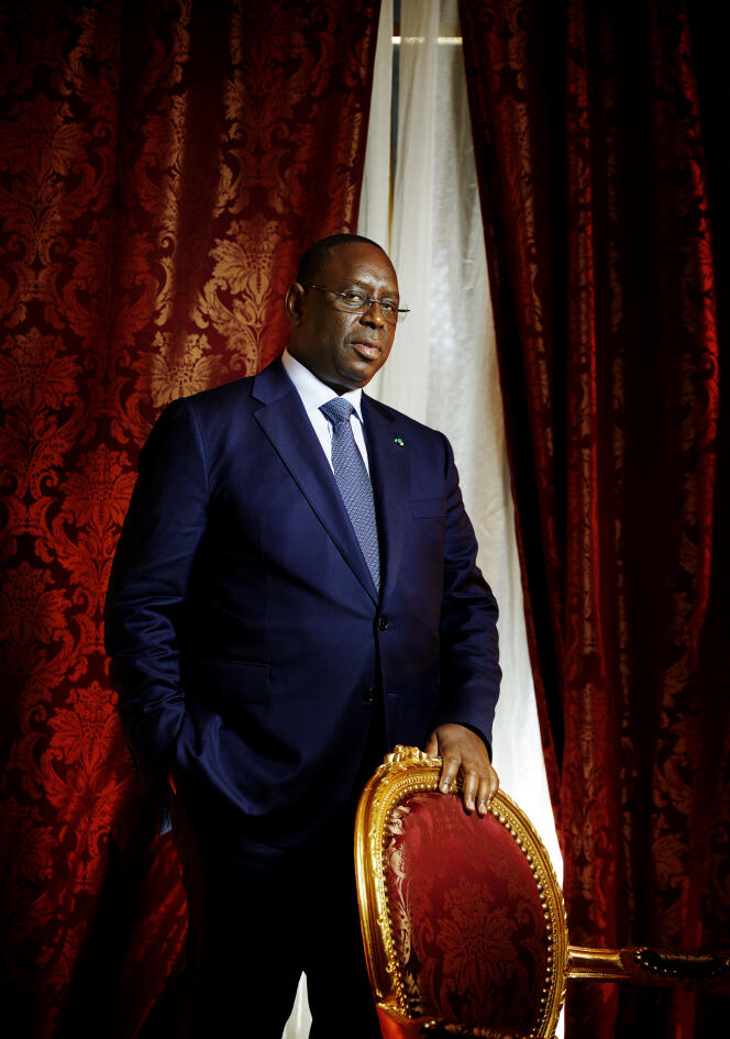 Macky Sall, presidente de Senegal desde 2012, en la embajada de su país en París el 9 de junio de 2022.