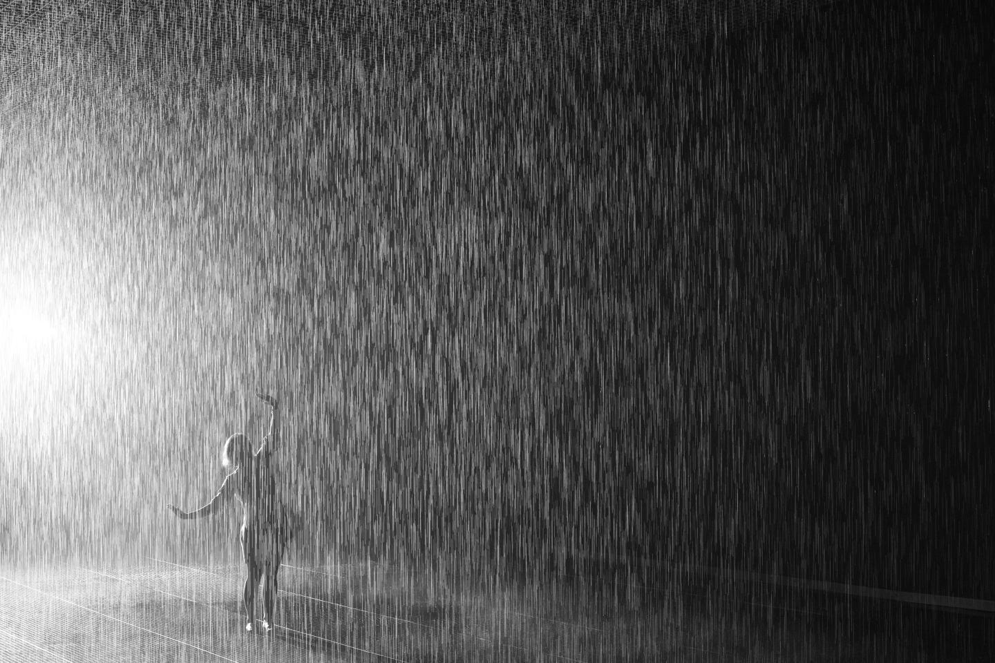 Rain Rous From museum to museum, the ballet of raindrops in Random International ...