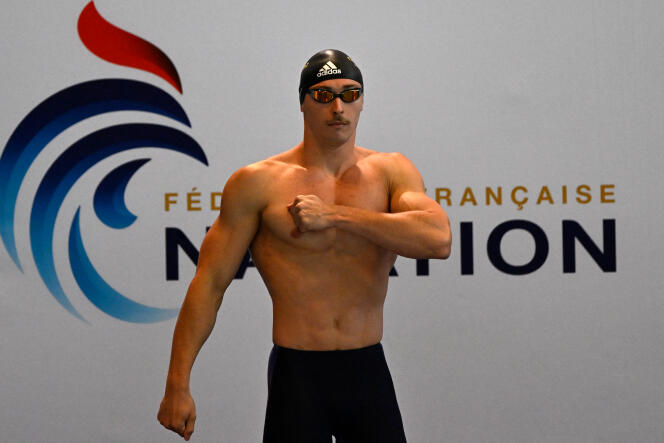 Maxime Grousset se presenta en los 50 metros libres del campeonato francés de natación en Rennes, el 15 de junio de 2023.
