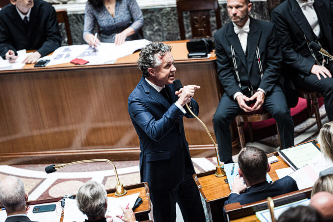 Christophe Béchu, Ministro de Transición Ecológica y Cohesión Territorial, en la Asamblea Nacional, en París, 4 de julio de 2023. 